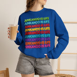 Junkanoo Is Life Crewneck Sweatshirt — Colorful Bahamian Festival Pride Pullover