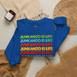 Junkanoo Is Life Crewneck Sweatshirt — Colorful Bahamian Festival Pride Pullover