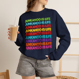 Junkanoo Is Life Crewneck Sweatshirt — Colorful Bahamian Festival Pride Pullover