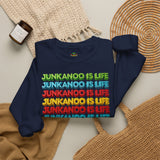 Junkanoo Is Life Crewneck Sweatshirt — Colorful Bahamian Festival Pride Pullover