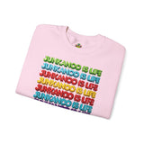 Junkanoo Is Life Crewneck Sweatshirt — Colorful Bahamian Festival Pride Pullover