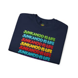Junkanoo Is Life Crewneck Sweatshirt — Colorful Bahamian Festival Pride Pullover