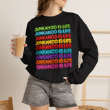 Junkanoo Is Life Crewneck Sweatshirt — Colorful Bahamian Festival Pride Pullover