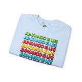 Junkanoo Is Life Crewneck Sweatshirt — Colorful Bahamian Festival Pride Pullover