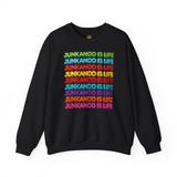Junkanoo Is Life Crewneck Sweatshirt — Colorful Bahamian Festival Pride Pullover