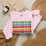 Junkanoo Is Life Crewneck Sweatshirt — Colorful Bahamian Festival Pride Pullover