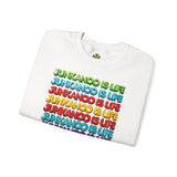 Junkanoo Is Life Crewneck Sweatshirt — Colorful Bahamian Festival Pride Pullover